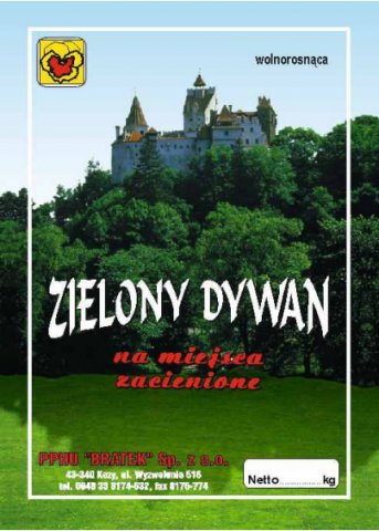 Mieszanka traw Zielony Dywan na miejsca zacienione